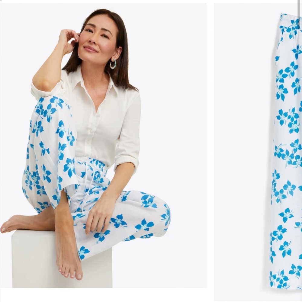 Draper James tie waist pants in Blue Orchid NWT